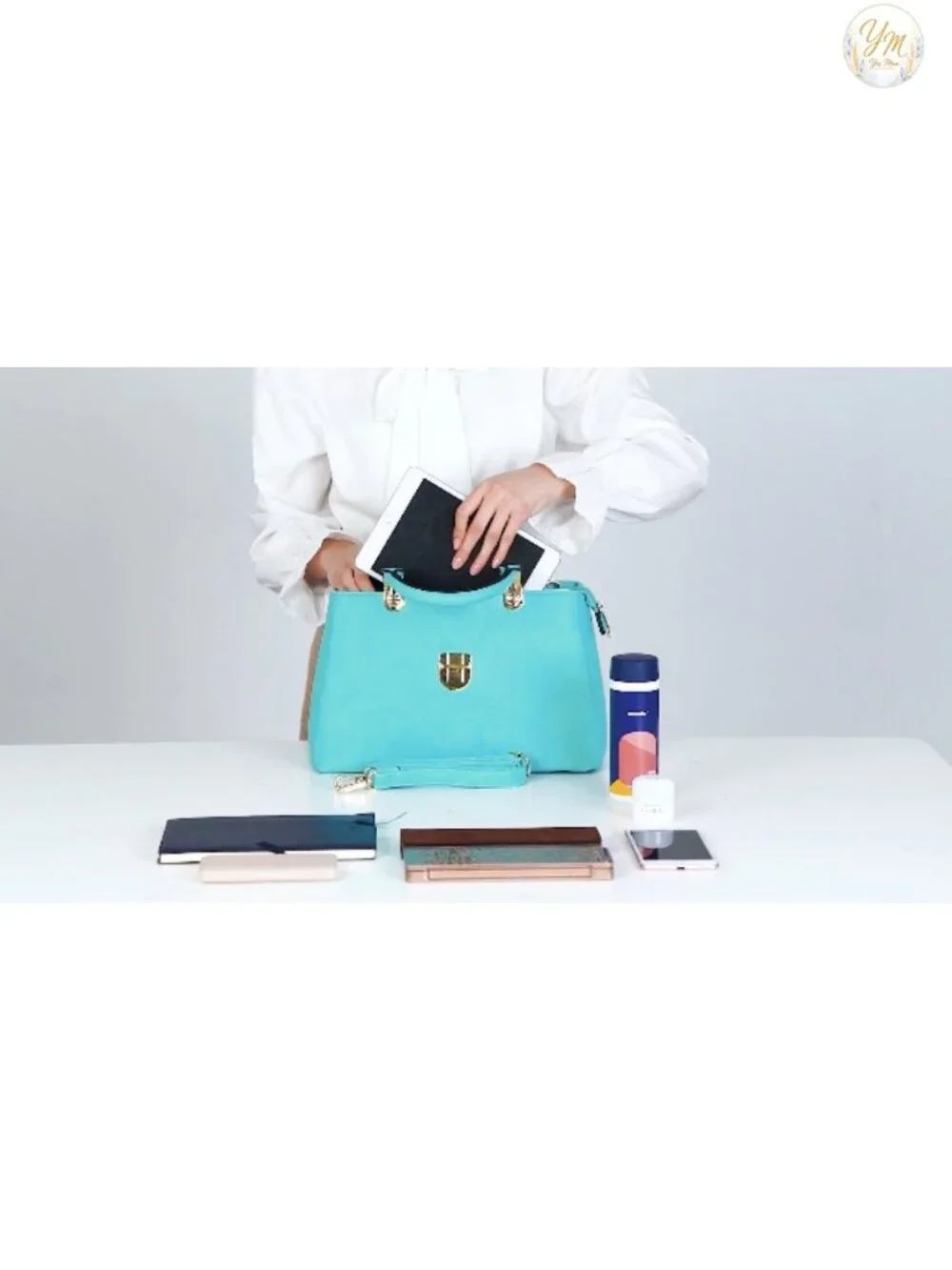 Vegan Leather Satchel Handbag Top Handle Tote with Detachable Shoulder Strap